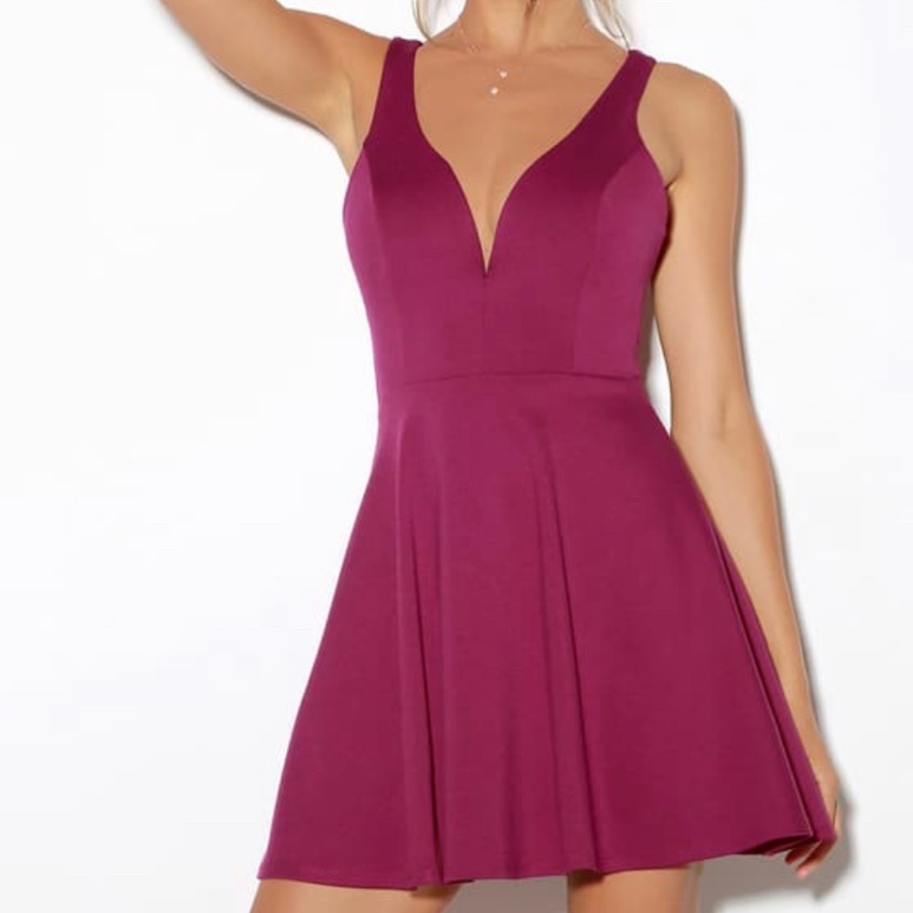 Magenta Skater Dress